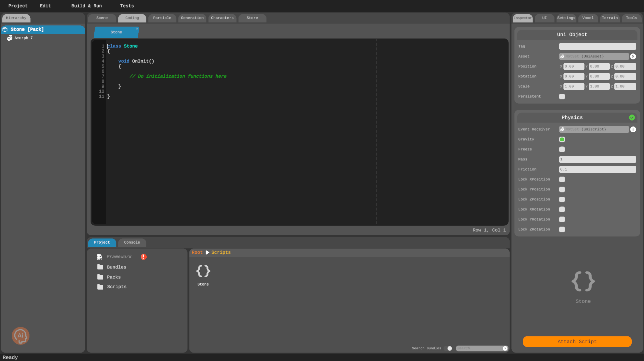 Creating your first script